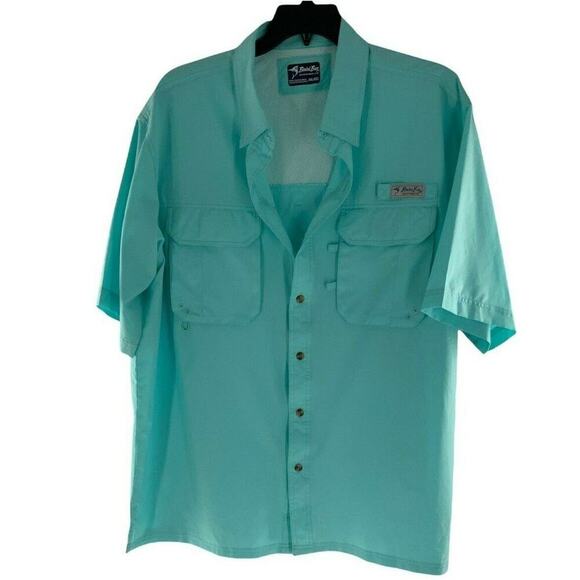 Bimini Bay Outfitters Shirt Men XXL Short Sleeve Vented Mesh Chest Pocket Button - Picture 5 of 12